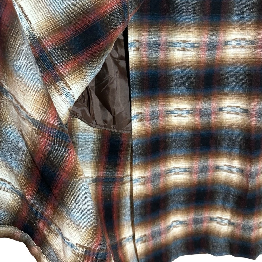Vtg 90s No.4 EXP Jeans Multicolor Western Wool Wrap Skirt Italy Women Size 13/14 - Picture 6 of 11